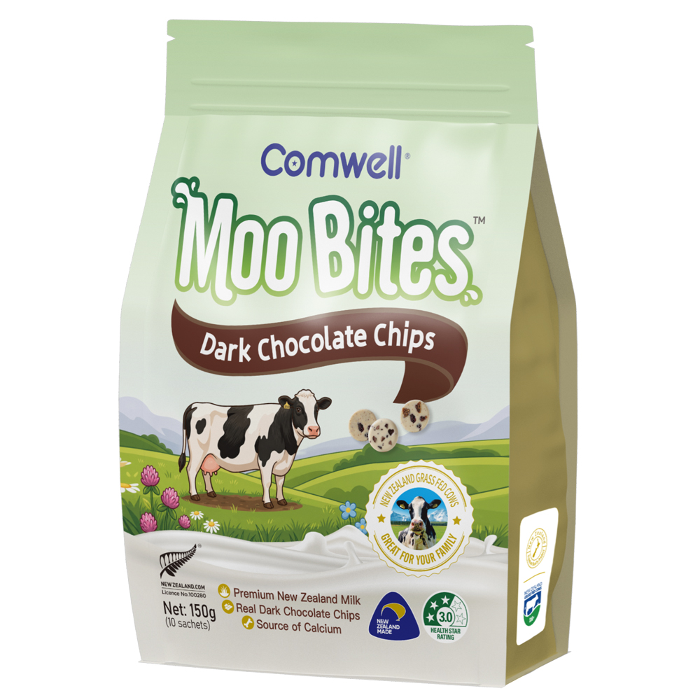 Comwell Moo Bites with Dark Chocolate Chips Comwell Moo Bites with Dark Chocolate Chips